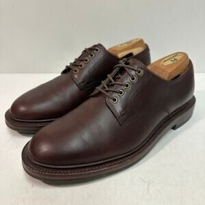 VERY GOOD Grant Stone Plain Toe Derby Crimson Chromexcel Brown Horween PTB 6 D